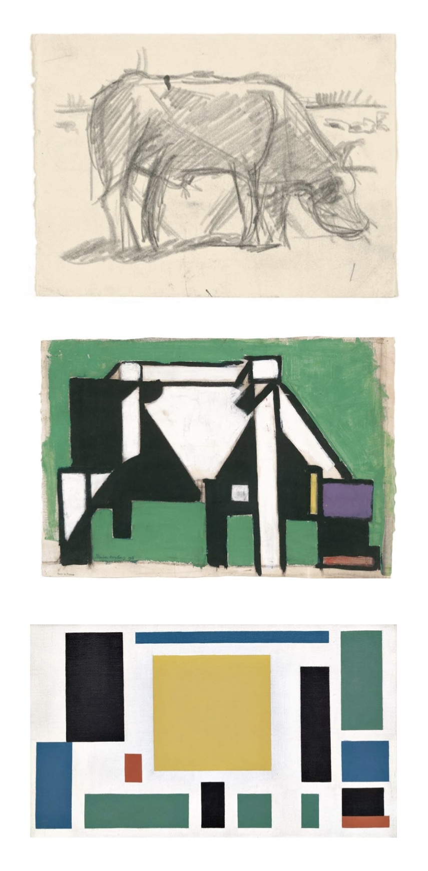 Theo van Doesburg, The Cow, 1917/18