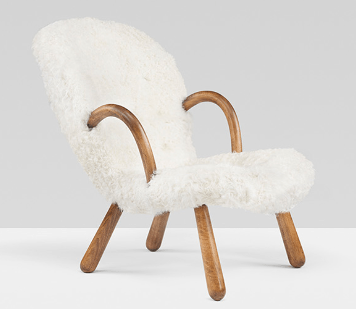 Sheepskin chair from Norway,&nbsp;1946
