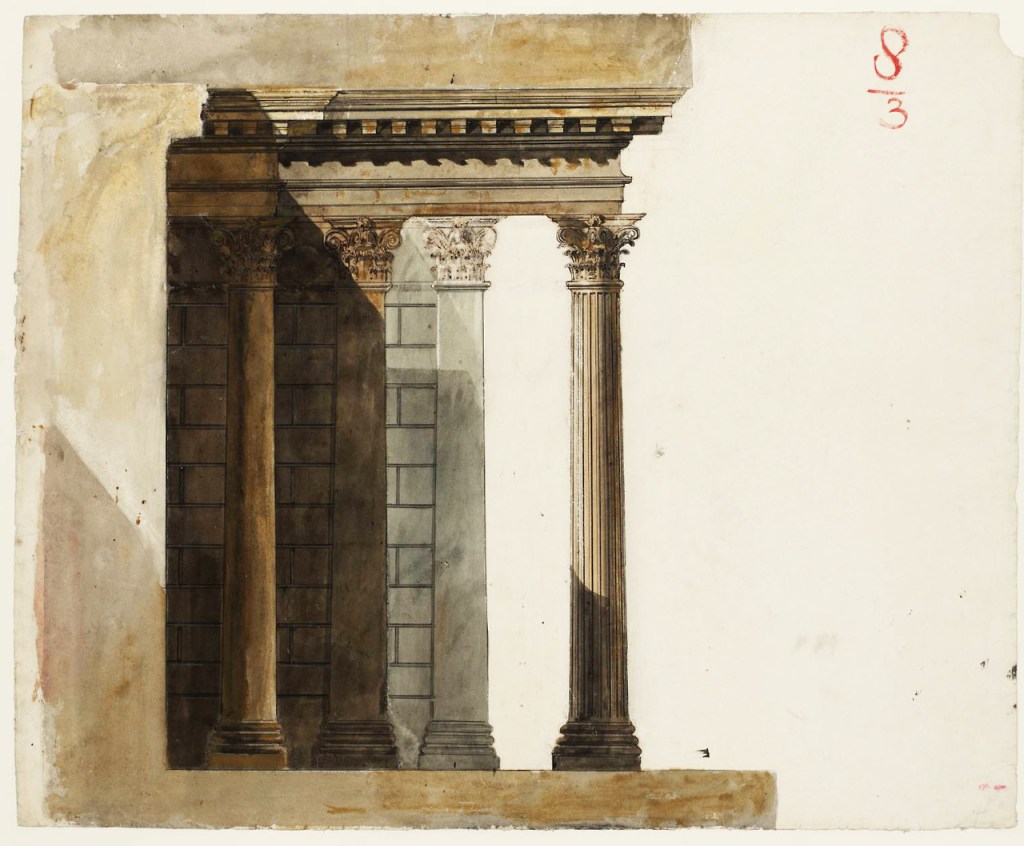 William Turner, Lecture Diagram: Elevation of a Stoa,&nbsp;1810