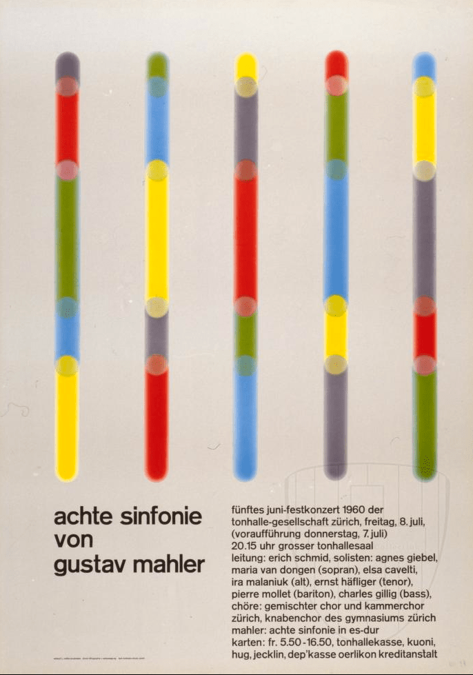 Müller-Brockmann Poster for a Mahler Concert,&nbsp;1960