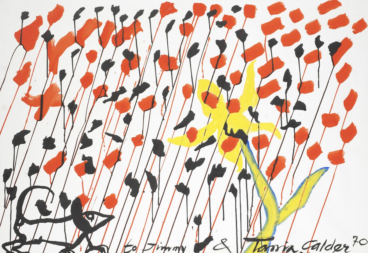 Calder is drawing a gift