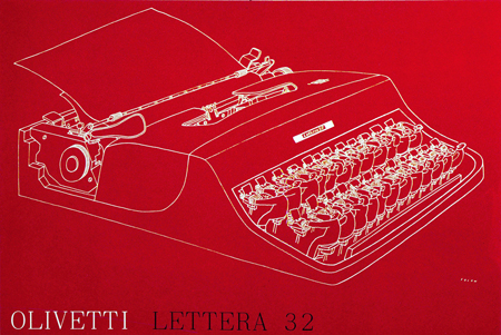 Olivetti Typewriter illustrated by Jean-Michel&nbsp;Folon