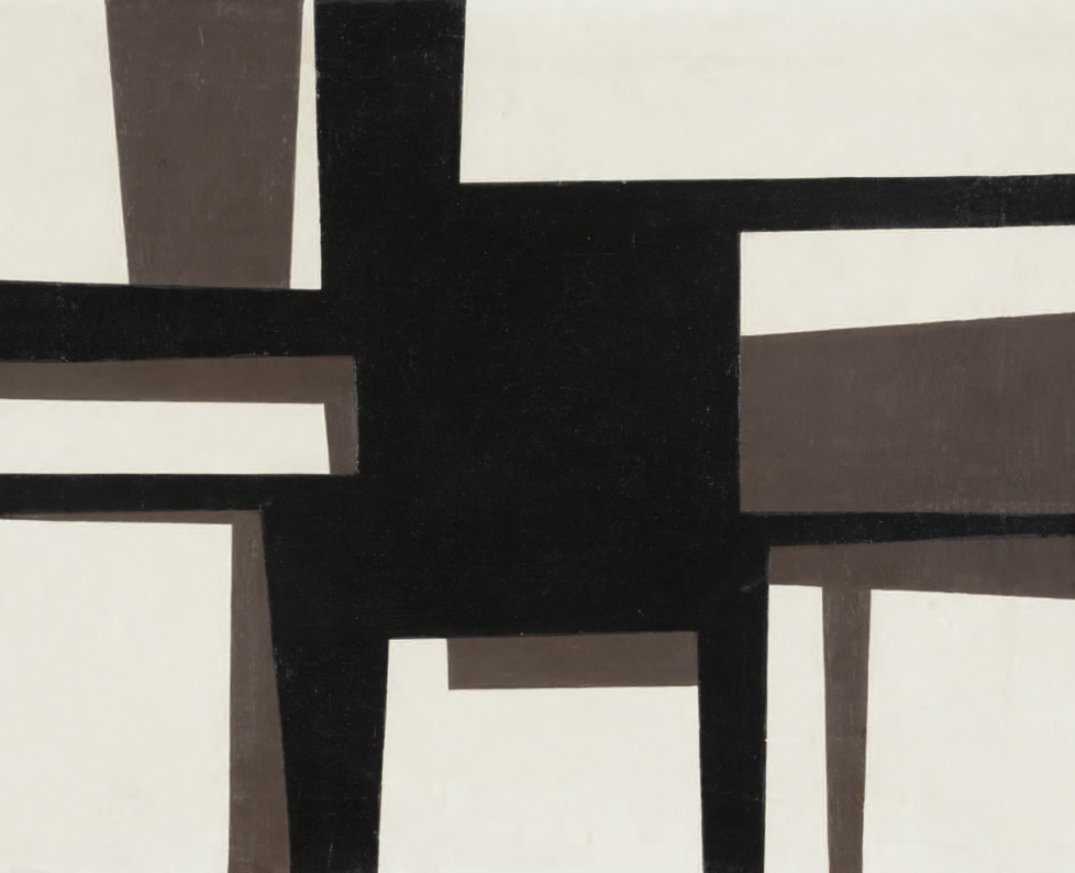 Mario Ballocco, Black grid with chestnut shadow,&nbsp;1952