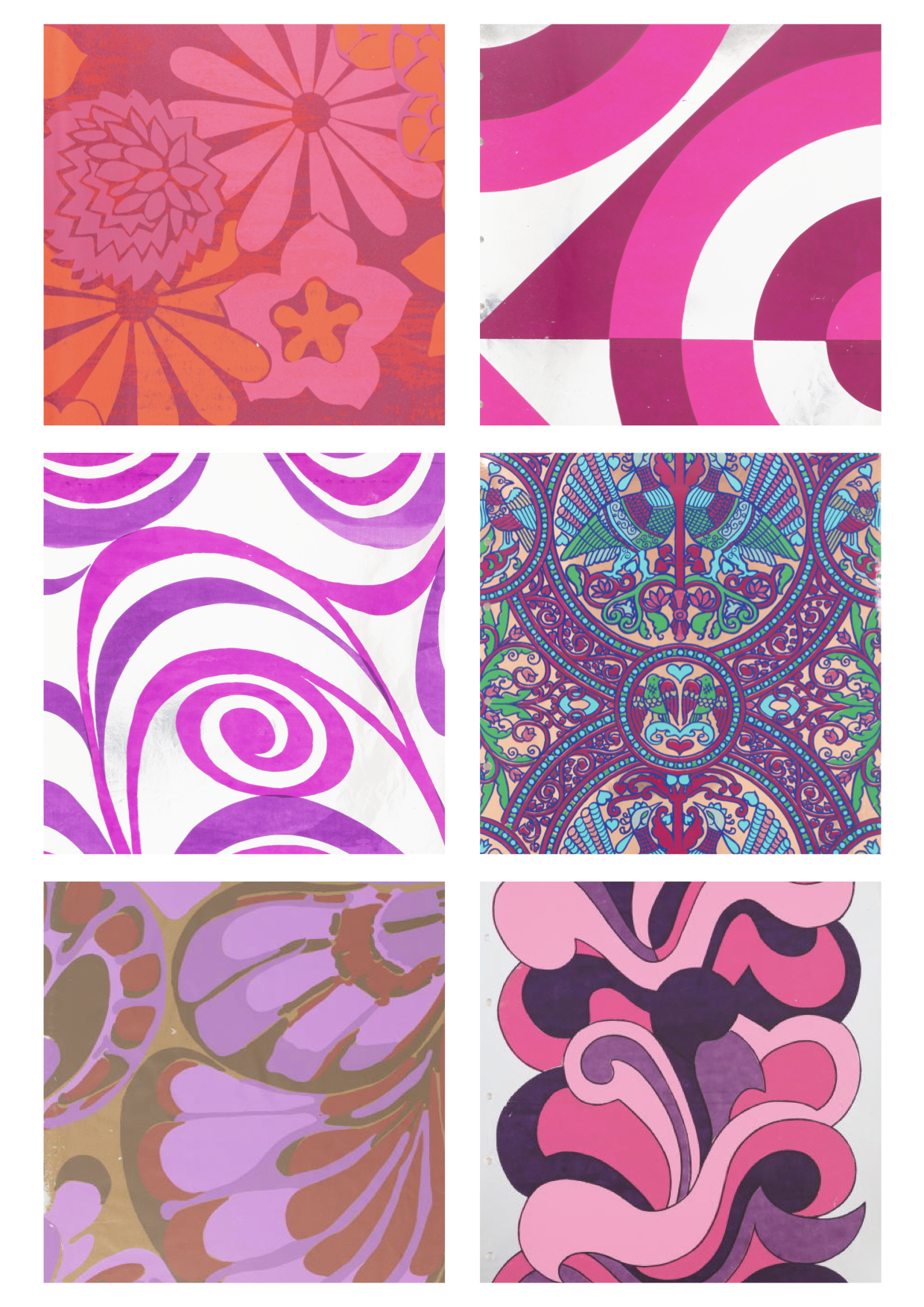 Wallpaper design by Florence Broadhurst, 1973.