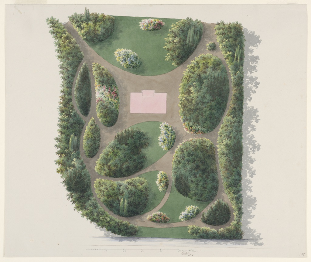 Jan David Zocher the Younger, Design for a Garden,&nbsp;1856